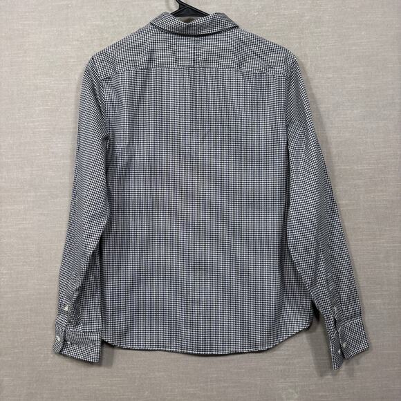 Chaps Womens Classic Houndstooth Button Shirt Large Black White 100% Cotton - Picture 2 of 7